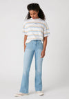 Wrangler Womens Retro Flare Jeans, Clear Blue