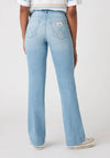 Wrangler Womens Retro Flare Jeans, Clear Blue