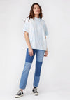 Wrangler High Rib Girlfriend Tie Dye T-Shirt, Blue