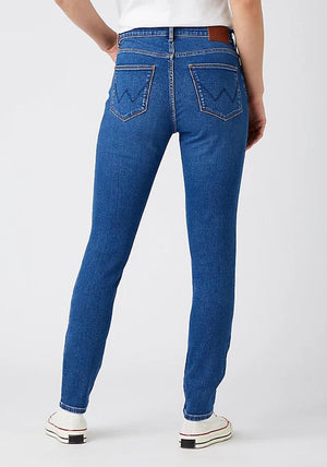 Wrangler High Rise Skinny 630 Jeans, Camellia Medium Blue
