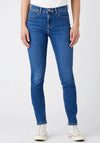 Wrangler High Rise Skinny 630 Jeans, Camellia Medium Blue