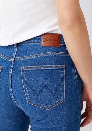 Wrangler High Rise Skinny 630 Jeans, Camellia Medium Blue