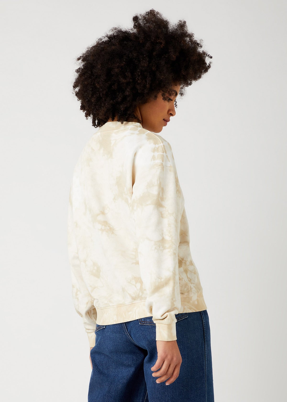 Wrangler Retro Logo Tie Dye Sweater, Papyrus