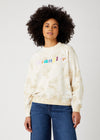 Wrangler Retro Logo Tie Dye Sweater, Papyrus