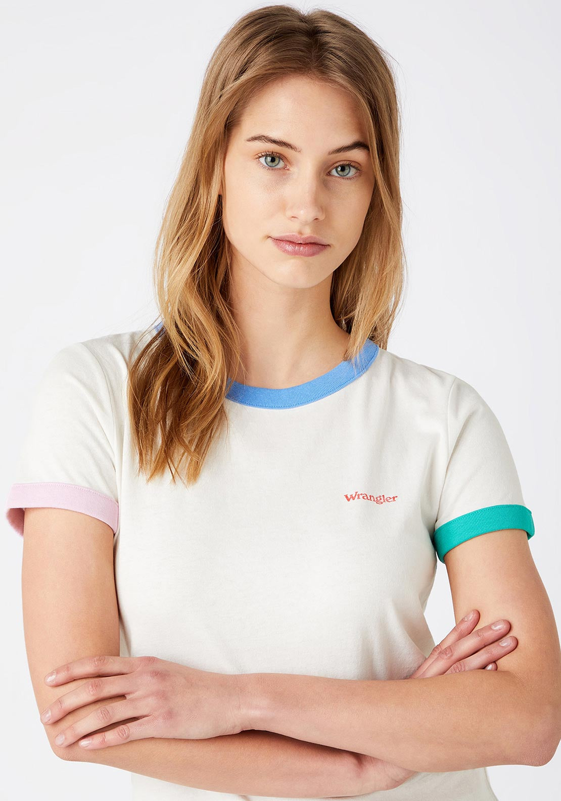 Wrangler Relaxed Ringer T-Shirt, Marina Blue