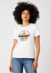 Wrangler Rainbow Rib Regular T-Shirt, White Multi