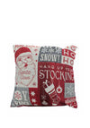 Portfolio Ho Ho Ho Festive Cushion Cover, Red Multi