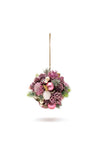 Verano Hanging Ball with Pine Cones, Pine and Baubles, Pink