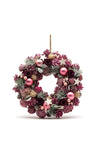 Verano Pine Cone, Rose, Stars and Bauble Wreath, Pink