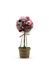 Verano Topiary Tree with Pine Cones, Pine and Baubles, Pink
