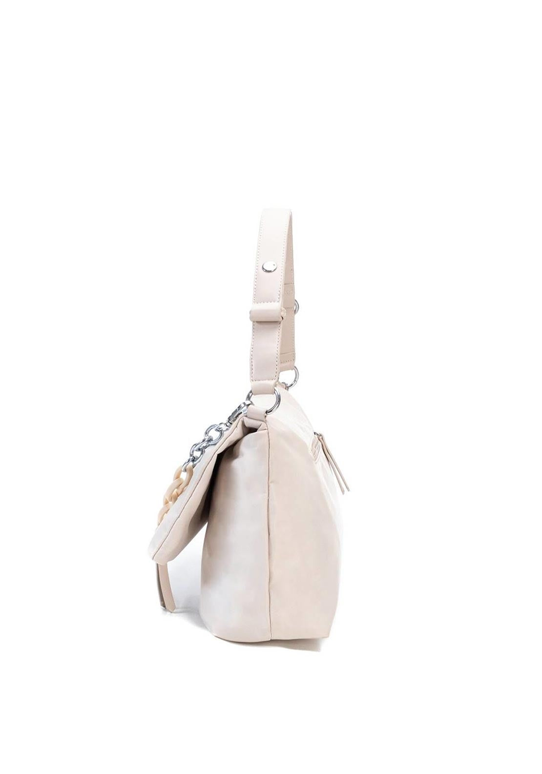 Xti Fold Over Pouch Crossbody Bag, Beige