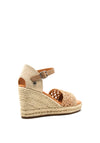 Xti Woven Knit Espadrille Wedge Sandals, Rose Gold