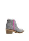 Alpe Suede Western Zip Back Ankle Boots, Grey