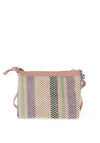XTI Weaved Rafia Small Crossbody Bag, Nude