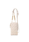 Xti Quilted Crossbody Mini Phone Holder Bag, Beige