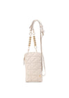 Xti Quilted Crossbody Mini Phone Holder Bag, Beige