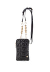 Xti Quilted Crossbody Mini Phone Holder Bag, Black