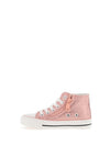 XTI Kids Shimmer Hi Top Trainers, Pink