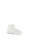 XTI Kids Shimmer Hi Top Trainers, Silver