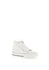 XTI Kids Shimmer Hi Top Trainers, Silver