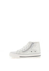 XTI Kids Shimmer Hi Top Trainers, Silver