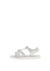 Xti Girls Glitter Velcro Strap Sandals, Silver