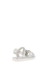 Xti Girls Glitter Velcro Strap Sandals, Silver