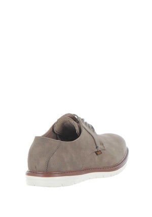 XTI Men’s Lace up Round tip Shoe, Taupe