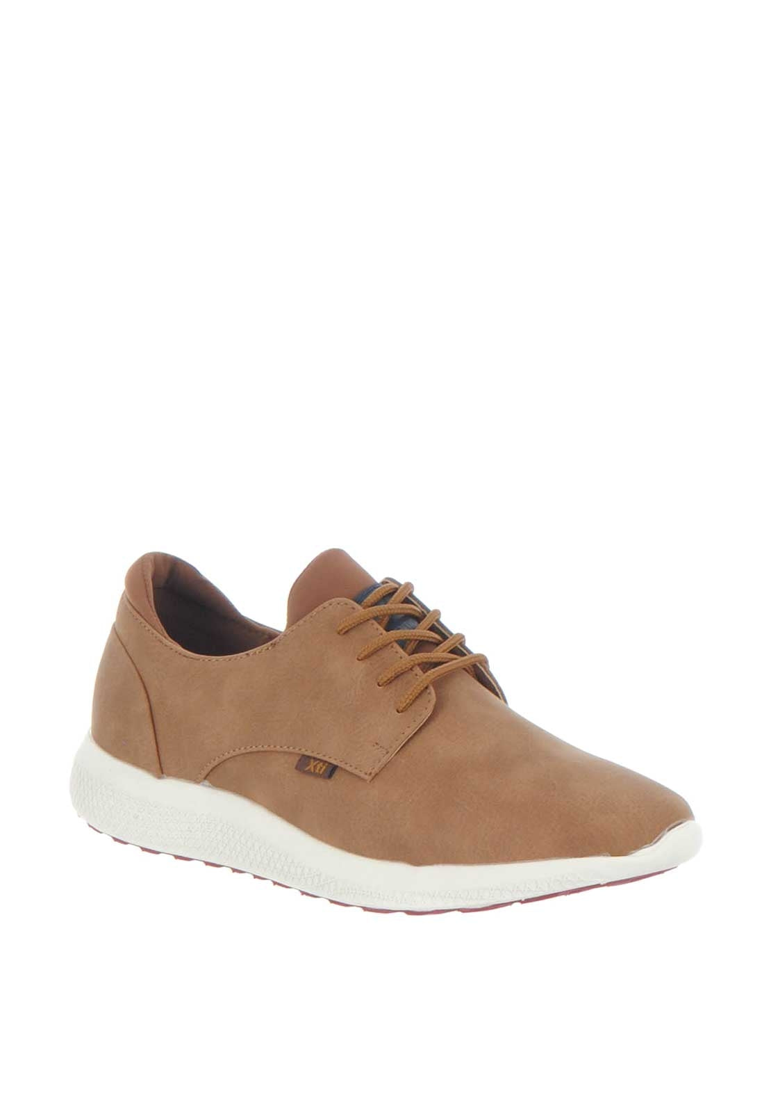 XTI Men’s White Sole Trainer, Camel