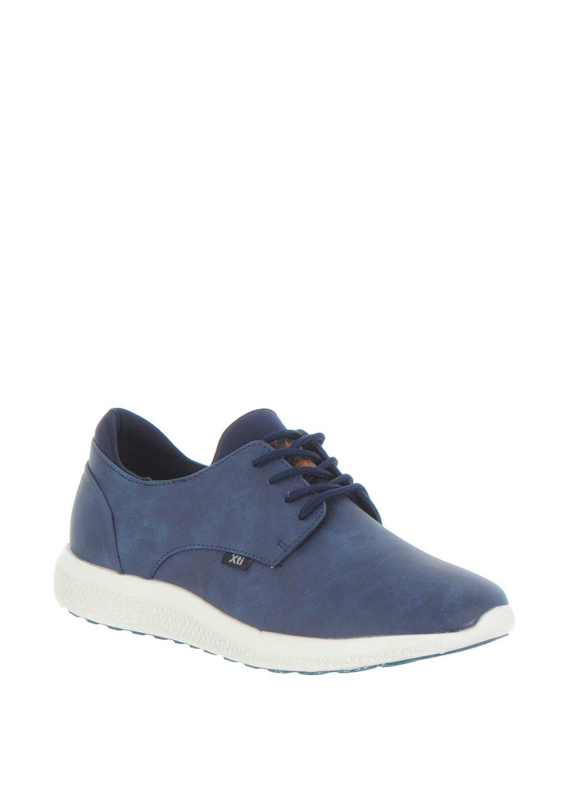 XTI Men’s White Sole Trainer, Navy