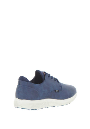 XTI Men’s White Sole Trainer, Navy