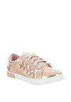 Xti Girls Metallic Pearl Flower Trainers, Rose Gold