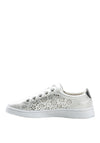 Xti Girls Laser Cut out Zip Trainers, Silver