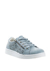Xti Girls Laser Cut out Zip Trainers, Blue
