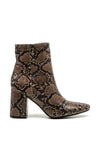 Xti Snake Print Ankle Boot, Brown