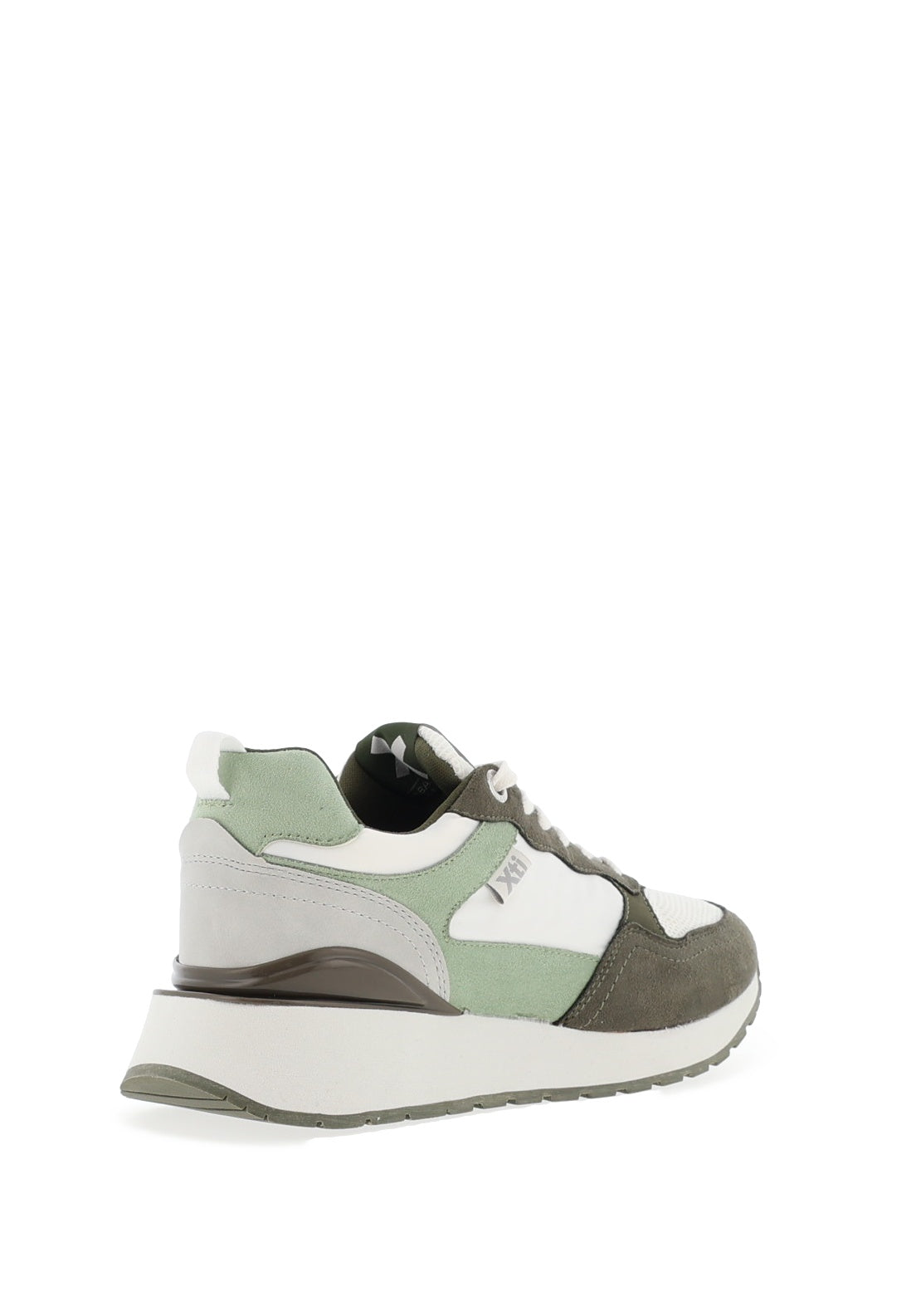Xti Mixed Panel Trainers, Green