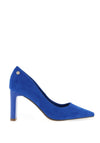 Xti Faux Suede Pointed Toe Court Shoes, Blue