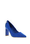 Xti Faux Suede Pointed Toe Court Shoes, Blue