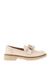Xti Patent Chain Loafers, Beige