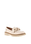 Xti Patent Chain Loafers, Beige