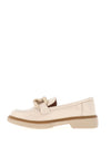 Xti Patent Chain Loafers, Beige