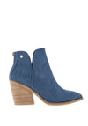Xti Laser Cut Block Heel Boots, Jeans