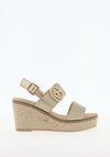 Xti Woven Strap Wedge Sandals, Gold