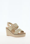 Xti Woven Strap Wedge Sandals, Gold