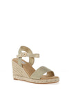 XTI Woven Strap Wedge Sandals, Gold