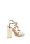 Xti Studed Block Heel Strappy Sandals, Beige