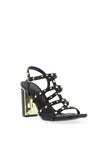 Xti Studed Block Heel Strappy Sandals, Black