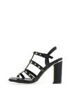 Xti Studed Block Heel Strappy Sandals, Black