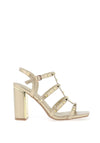 Xti Studed Block Heel Strappy Sandals, Gold