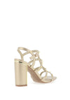 Xti Studed Block Heel Strappy Sandals, Gold